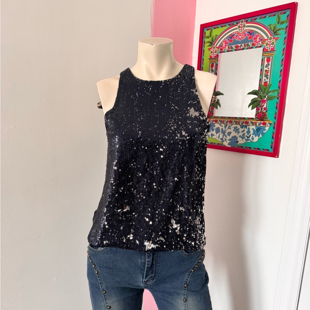 Sequin Sleeveless Top